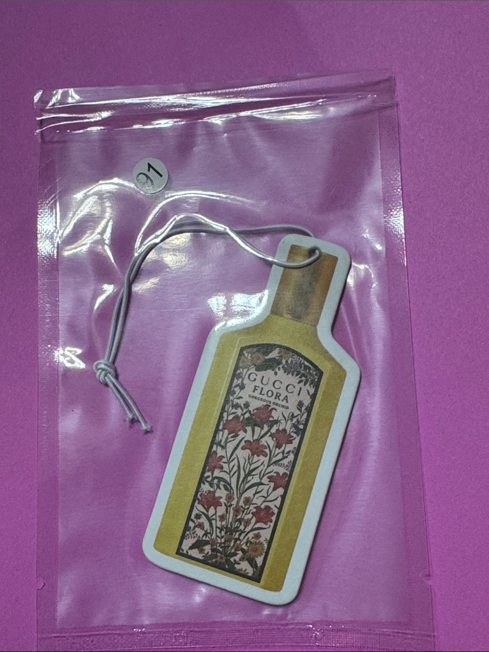 Gucci Floral Bottle Air Freshener — Yellow & Pink Floral